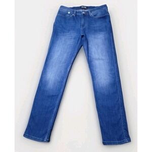 DUER L2X Slim Fit Jeans Mens 33x32 Medium Blue Washed Stretch Performance Denim